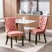 Pink Button Tufted Dining Chair Sets Tufted Barstools Lounge Chair