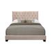 Morgan Beige Fabric Upholstered Tufted Bed