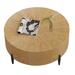 Round Wood Coffee Table-35.4" W x 35.4" D x 15.7" H - 35'4" x 35'4"