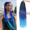 MORICA Crochet Hair Senegalese Twist 28 Inch 8 Packs Small Crochet Hair For Braiding Crochet Braids Hair for Black Women Crochet Braids Twist Hot Water Setting (28 Inch 1B/Purple/Blue)