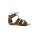 Crown Vintage Sandals: Brown Solid Shoes - Women's Size 8 - Open Toe