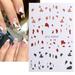 GENEMA Color Wave Line Design Nails Art Stickers Golden Strips French Decal Wraps