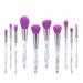 10PCS Makeup Brushes Crystal Handle Makeup Brush Set Premium Synthetic Bristles Cosmetic Brush