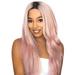 SUCS Natural Synthetic For Women 26 Wigs Wig Curly Pink Inches Wavy Full Long wig