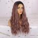 Women s Pink Micro Curl Head Set Wavy Curl Wig Can Be Straightened and Bent