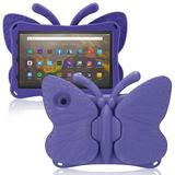 JiaheCover Fire Max 11 Tablet Case Kids Amazon Fire Max 11 2023 Butterfly Case with Kickstand Light EVA Full Boby Rugged Shockproof Kid-Proof Fire Max 11 Kids Tablet Case for Girls Kids Gift Purple