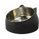 Hoopzi - Cat Food Bowl 400ml Stainless Steel Pet Bowl Non-Slip Anti-spill Base Rubber Mat Large Dog Bowl Black