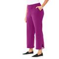 Plus Size Women's Suprema® Wide Leg Ankle Pant by Catherines in Berry Pink (Size 4X)
