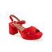 Wide Width Women's Cosmos Dressy Sandal by Aerosoles in Red Suede (Size 12 W)