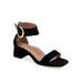 Wide Width Women's Eliza Dressy Sandal by Aerosoles in Black Suede (Size 10 W)