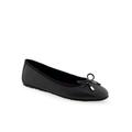 Women's Pia Casual Flat by Aerosoles in Black Leather (Size 8 1/2 M)