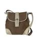 Coach Bags | Coach Messenger Shoulder Bag Flap Jacquard Mini C Signature 6377 Brown And Cream | Color: Cream/Tan | Size: 13.5 X 13.5"