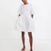 Madewell Dresses | Madewell Poplin Puff Mini Dress White Size 4 | Color: White | Size: 4