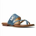 Michael Kors Shoes | Michael Kors Syndey Flat Sandal | Color: Blue | Size: 9