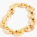 J. Crew Jewelry | J.Crew Women's Lucite Tortoise Chain Link Necklace - Euc | Color: Cream/Gold | Size: Os