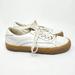 Madewell Shoes | Madewell Sidewalk Low Top Sneakers White Leather Glitter Gum Sole Sz 7m 7 | Color: White | Size: 7