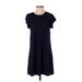 Gap Casual Dress - Shift Crew Neck Short sleeves: Blue Print Dresses - Women's Size Small