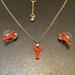 Kate Spade Jewelry | Kate Spade Red Lobster Necklace & Earring Set | Color: Gold/Red | Size: Os