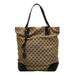 Gucci Bags | Gucci Gg Canvas Tote Bag Shoulder 247236 Beige Black Leather Ladies | Color: Cream | Size: Os