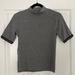 Zara Tops | Euc! Womens Zara Gray Grey Top Shirt Mockneck Small | Color: Black/Gray | Size: S
