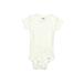 Gerber Organic Short Sleeve Onesie: White Solid Bottoms - Size 0-3 Month