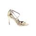 Banana Republic Heels: Gold Shoes - Women's Size 8 1/2 - Open Toe