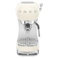 Smeg ECF02CRUK Espresso Coffee Machine with 15 Bar Pump, 1350W, Cream