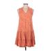 Nine West Casual Dress - DropWaist: Orange Tie-dye Dresses - Women's Size Medium