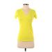 Under Armour Active T-Shirt: Yellow Solid Activewear - Women's Size X-Small