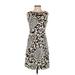 Jessica Howard Casual Dress - A-Line: Brown Paisley Dresses - Women's Size 4