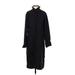 J.Crew Casual Dress - Shirtdress: Black Solid Dresses - Women's Size 2