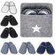 Rvtkak Disposable Slipper, 6 Pairs Fleece Felt Lined Home Slippers Cozy Anti Slip Mens Slippers Slip on Disposable Washable Warming Slippers, Disposable Slippers for Guests Hotel Slippers