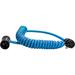 Kondor Blue Coiled Low-Profile Right-Angle XLR Cable (12-24", Blue) KB_MXLRF_C