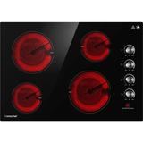 AMZCHEF 30" Electric Cooktop in Black | 2.8 H x 21.3 W x 30.7 D in | Wayfair WF-DCL3C4-SO7-LZ