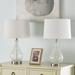 Willa Arlo™ Interiors Belmonte 22.75" Table Lamp Set Glass/Linen/Metal in White | Wayfair D2A28990221D47588F2DC2B575782FFE