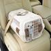 Richell Travel Pet Carrier Plastic in White/Brown | 11.2 H x 12.4 W x 18.5 D in | Wayfair 80027