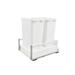 Rev-A-Shelf Tandem Pull Out Waste/Trash Container w/ Soft Close & Servo Drive System in Gray/White | 19" H x 15.5" W x 22.4" D,8.75 | Wayfair