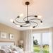 Wrought Studio™ Hershal 6 - Light Sputnik Chandelier Sphere Pendant Dimmable in Black | 24.8 H x 30.3 W x 30.3 D in | Wayfair