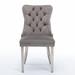 Rosdorf Park Tufted Velvet Parsons Chair Dining Chair Wood/Upholstered/Velvet in Gray | 37.5 H x 19.7 W x 24.4 D in | Wayfair