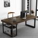 George Oliver Karlotto Rectangle Writing Desk Wood/Metal in Brown | 29.53 H x 62.99 W x 27.56 D in | Wayfair 757FAA348D734B2FBBE0C28E8AF54B87