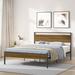 17 Stories Taianna Queen Platform Bed Metal in Brown | 40.2 H x 61.6 W x 83.1 D in | Wayfair F0D62357B1BC4CE0AE8A648ADC2A141A