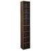 Hokku Designs Phillina 70.98" H x 11.68" W Standard Bookcase Wood in Brown | 70.98 H x 11.68 W x 9.38 D in | Wayfair