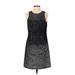 MICHAEL Michael Kors Cocktail Dress - Mini Crew Neck Sleeveless: Black Solid Dresses - Women's Size 4