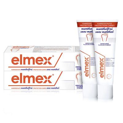 2x Elmex mentholfrei Zahnpasta m.Faltschachtel 2x75 ml Image