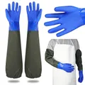 Gants longs en caoutchouc imperméables réutilisables RapDuty PVC gants de vidange de livres gants
