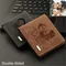 Portafoglio con testo con immagine personalizzata Portafoglio da uomo in pelle PU con foto incise Porta carte Portaborse Regalo di anniversario di compleanno personalizzato per lui