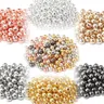 50-500 pz/lotto 3-12mm CCB Ball Beads Color oro Round allentato Spacer Bead per la realizzazione di