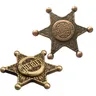 Metal Spinner Distintivo del vice sceriffo occidentale Distintivo dello sceriffo Giocattolo