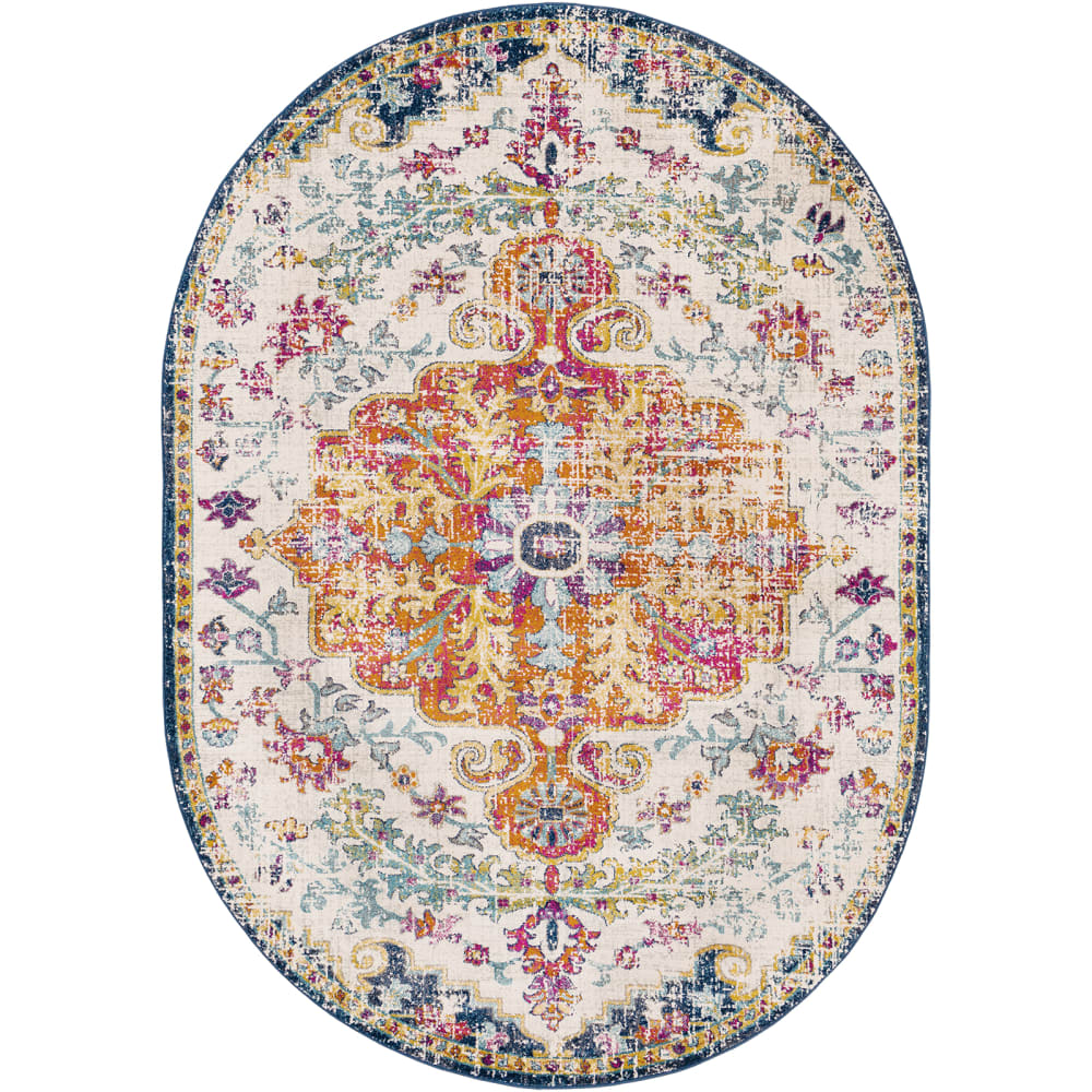 Tapis Oval Vintage Oriental Multicolore/Orange 200x275