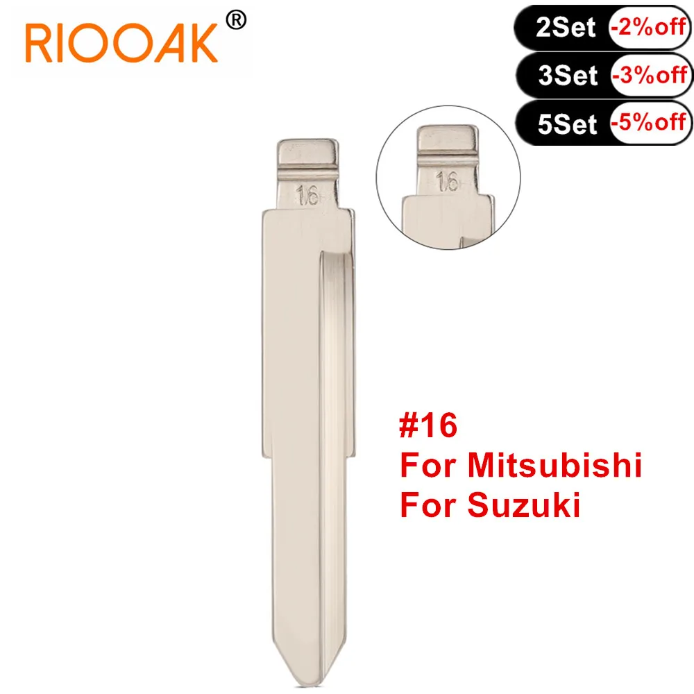 10 Stück Metall rohling ungeschnitten Flip kd Fernbedienung Schlüssel blatt #16 Autos chl üssel blatt für Mitsubishi Suzuki Alt Autos chl üssel Ersatz Image